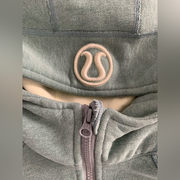 RARE 🦄 Lululemon Scuba Zippered Sweatshirt Cotton Fleece Hoodie Earl Grey Zest - Picture 7 of 13